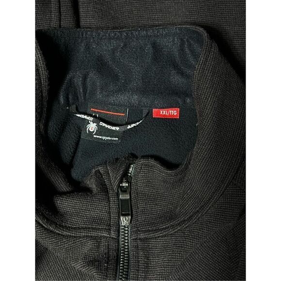 SPYDER Graphite Men's 1/2 Zip Long Sleeve Pullover Fleece Shirt with Collar XXL - Picture 5 of 5